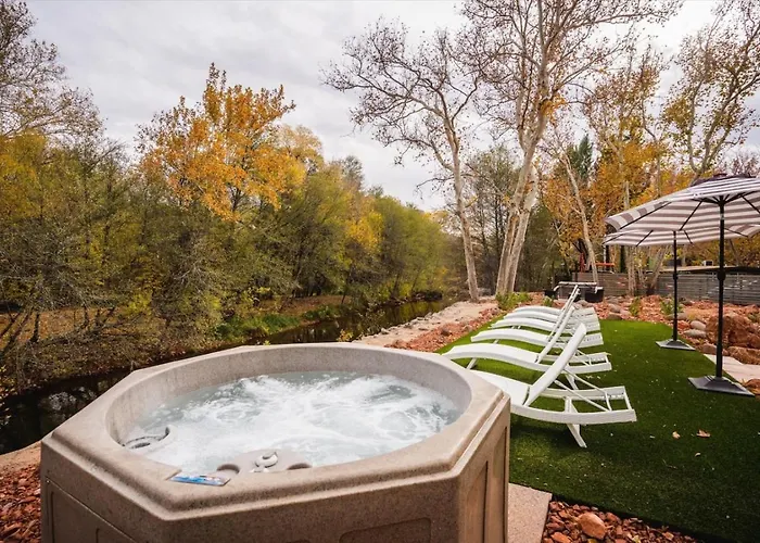 Ferienhaus 10 Creekside Retreat House With Private Hot Tub